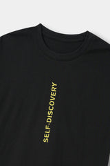 Self Discovery Oversized Black T-shirt - Unisex