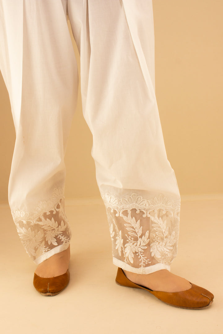 White Shalwar - Bloom 001 - Panda™ Clothing